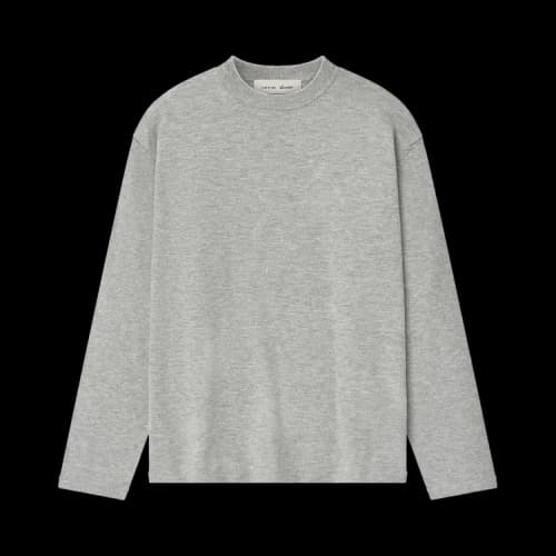 Fear of God Essentials Womens Classic Knit Long Sleeve Tee Concrete Heather