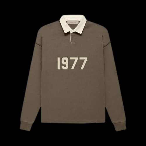 Fear of God Essentials Henley Rugby 'Wood'