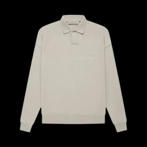 Fear of God Essentials Long-Sleeve Polo 'Smoke'