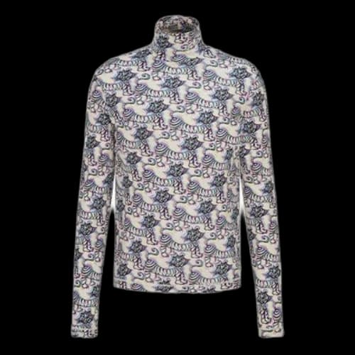 DIOR x KENNY SCHARF Crossover FW21 High Collar Printing Long Sleeves Multicolor