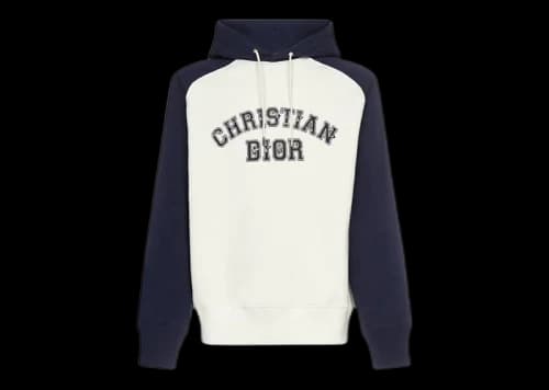 Dior x Kenny Scharf Varsity Hoodie Blue/White