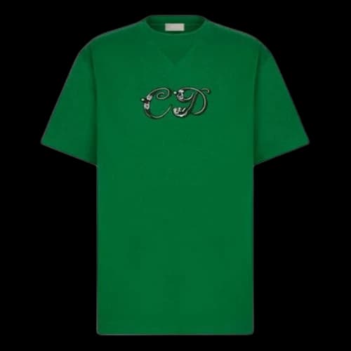 DIOR x KENNY FW21 Crossover Loose Short Sleeve Green