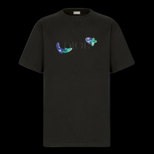 DIOR x KENNY FW21 Crossover Alphabet Large Short Sleeve Black