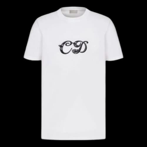 DIORx KENNY FW21 Crossover Loose Round Neck Short Sleeve White
