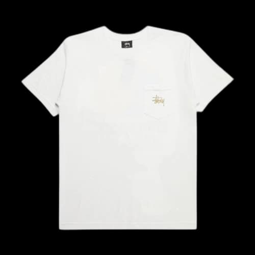 Stussy Skull Surfer Pocket Tee 'White'