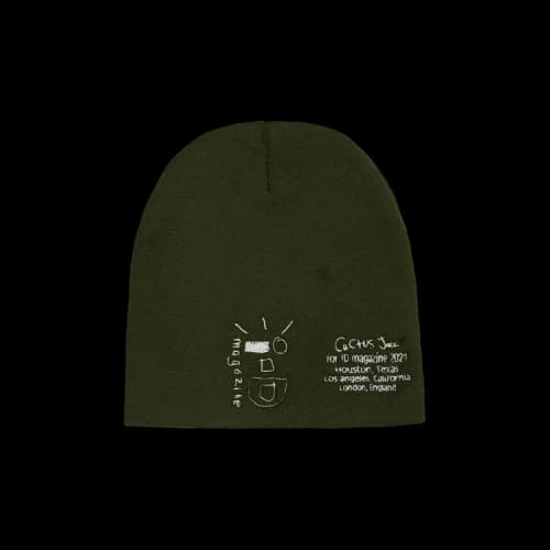 Cactus Jack by Travis Scott x i-D The Cactus Wink Beanie 'Olive'