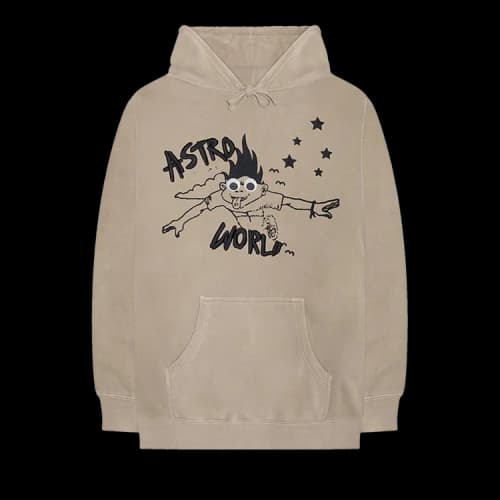 Cactus Jack by Travis Scott Astroworld Look Mom I Can Fly Hoodie 'Tan'