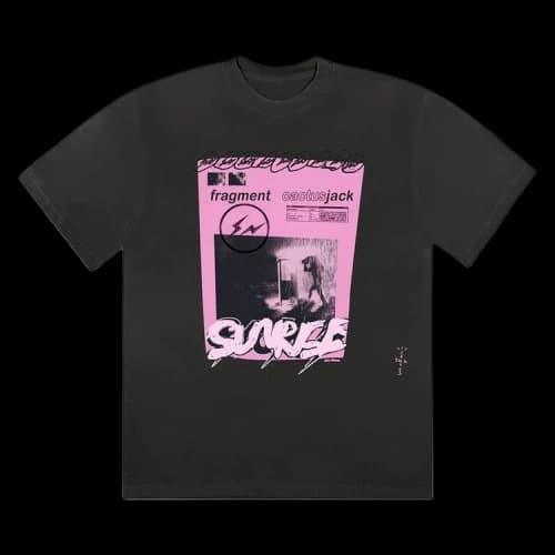 Cactus Jack by Travis Scott For Fragment Pink Sunrise Tee 'Black'