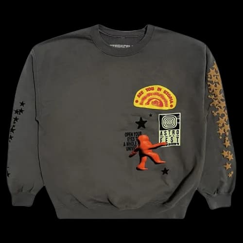 Cactus Jack by Travis Scott Houston Crewneck 'Grey'
