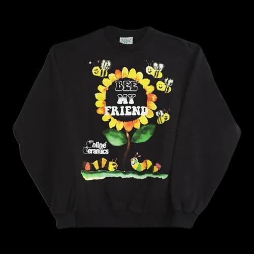 Online Ceramics Bee My Friend Crewneck 'Off-Black'