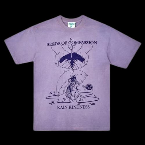 Online Ceramics Raining Kindness Tee 'Purple'