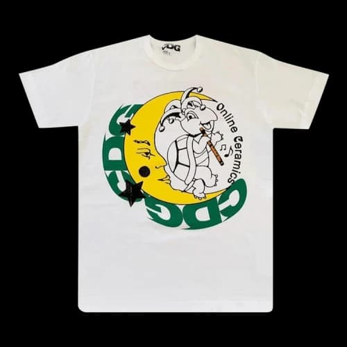 Online Ceramics x Comme des Gar√ßons Halloween Turtle Moon Tee 'White'