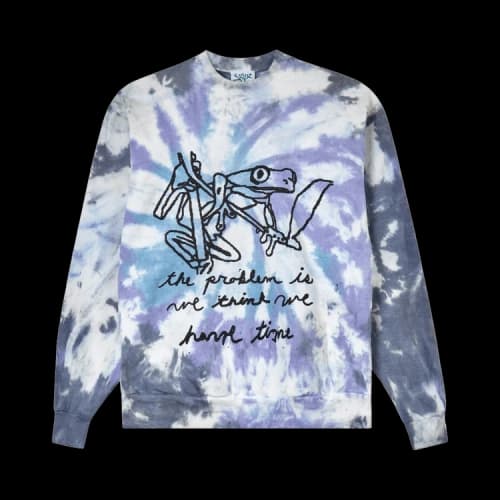 Online Ceramics The Problem Is We Think We Have Time Crewneck 'Tie Dye'