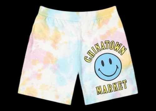 Market Arc Left Tie Dye Sweat Shorts Purple