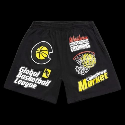 Chinatown Market Western Conference Shorts 'Black'