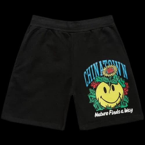 Chinatown Market Smiley Planter Sweatshorts 'Black'
