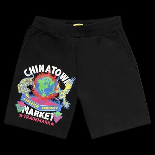 Chinatown Market Muay Thai Tiger Crest Sweatshorts 'Black'