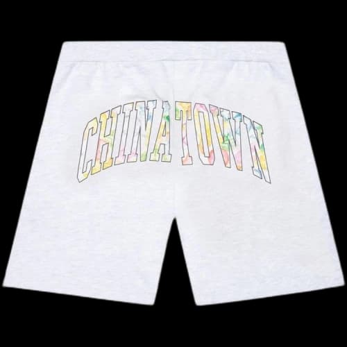 Chinatown Market Watercolor Sweatshorts 'Ash Grey'