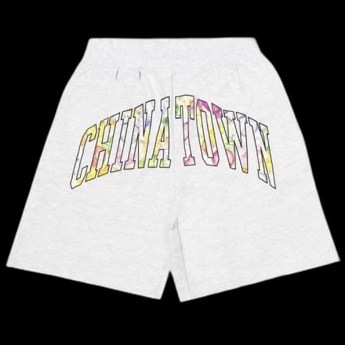 Chinatown Market Watercolor Arc Sweatshorts 'Grey'
