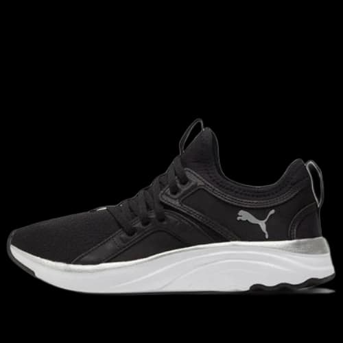 PUMA Softride Sophia Animal Low Top Running Shoes Black/White (Women's)