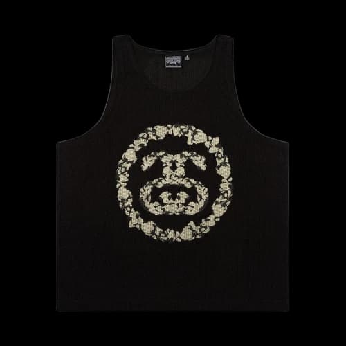 Denim Tears x Stussy Double S Wreath Gym Tank 'Black'