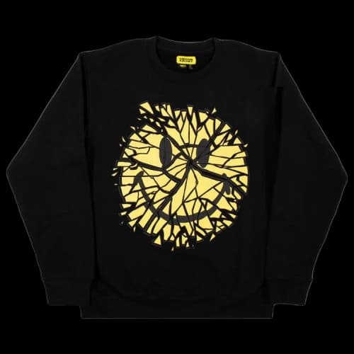 Chinatown Market Smiley Glass Crewneck 'Black'