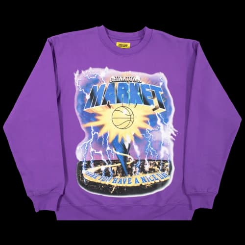 Chinatown Market Tornado Crewneck 'Purple'