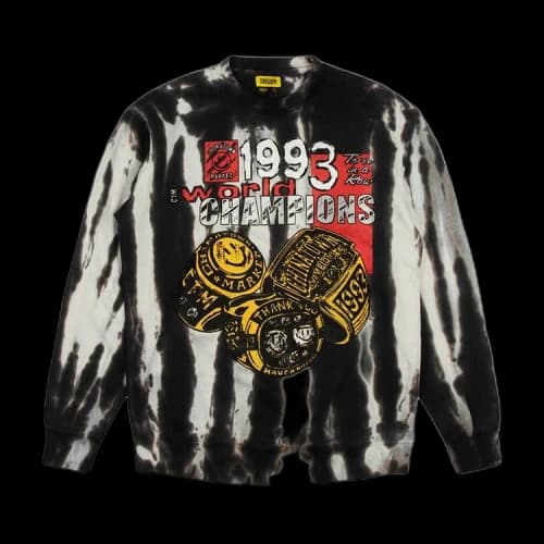 Chinatown Market Smiley Champion 3 Rings Tie-Dye Crewneck 'Grey'