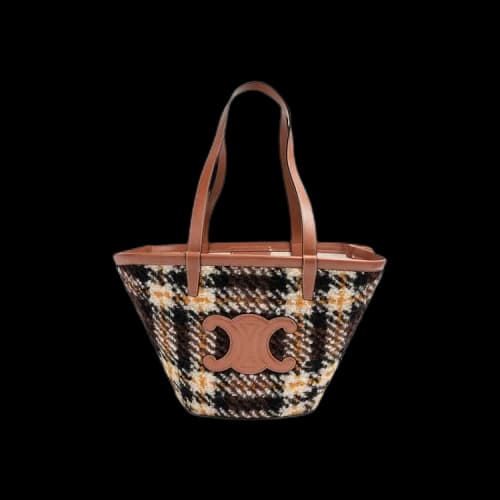 CELINE Large Triomphe Tote Bag 'Tartan'