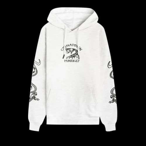 Chinatown Market Snake Tattoo Hoodie 'Grey'
