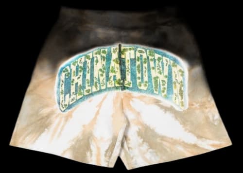Market Chinatown Island Arc Tie Dye Sweatshorts Tan
