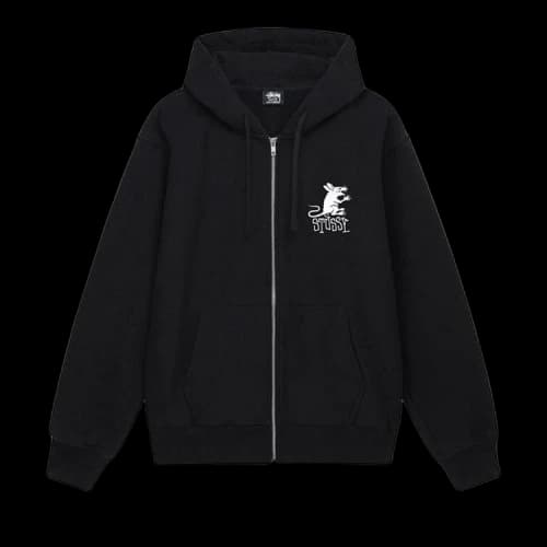 Stussy Rat Zip Hoodie 'Black'