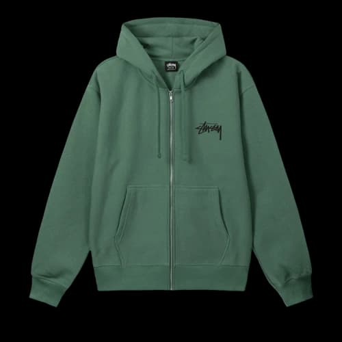 Stussy Club Crown Zip Hoodie 'Green'
