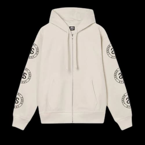 Stussy Seal Zip Hoodie 'Putty'