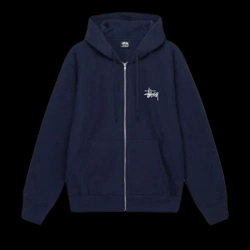 Stussy Basic Zip Hoodie 'Navy'