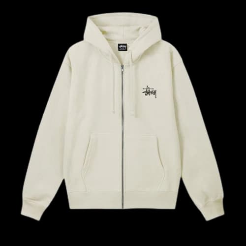 Stussy Basic Zip Hoodie 'Stone'