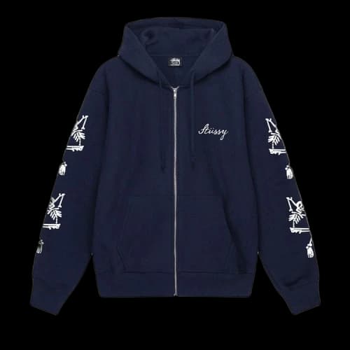 Stussy Paradise Lost Zip Hoodie 'Navy'