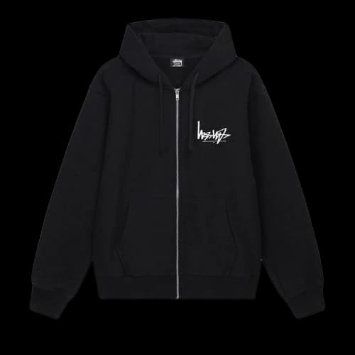 Stussy Flipped Zip Hoodie Black