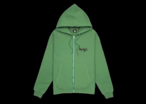 Stussy Flipped Zip Hoodie Green