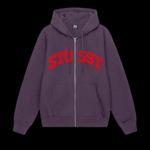 Stussy Block Sport Zip Hoodie 'Grape'