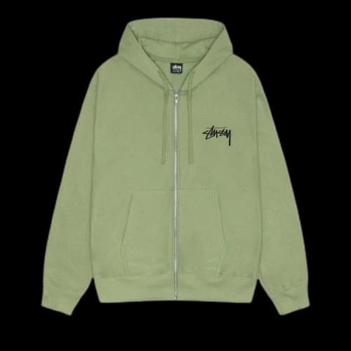 Stussy Skate Tough Zip Hoodie 'Moss'