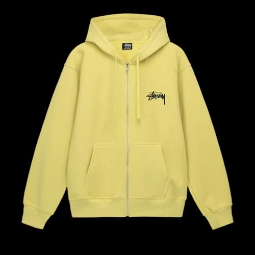 Stussy Burning Stock Zip Hoodie 'Yellow'