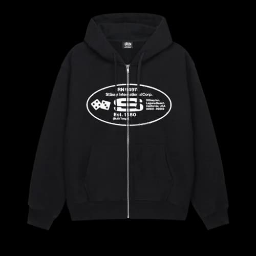 Stussy Oval Corp. Zip Hood 'Black'