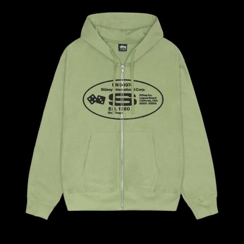 Stussy Oval Corp. Zip Hood 'Moss'