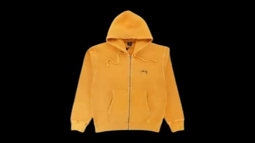 Stussy Smooth Stock Pig Dyed Zip Hoodie Orange