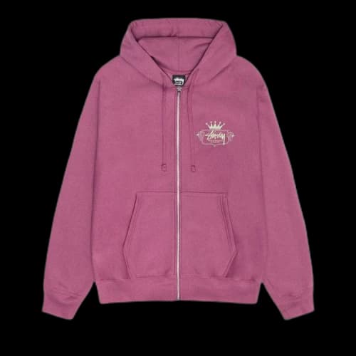 Stussy Built To Last Zip Hoodie Berry