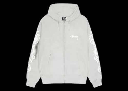 Stussy Dragons Zip Hoodie Fog