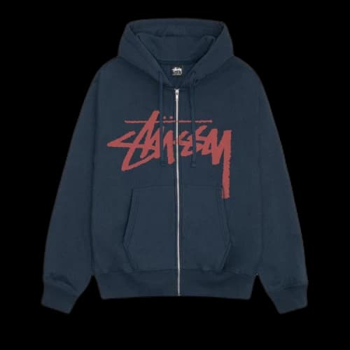 Stussy Stock Zip Hoodie 'Navy'