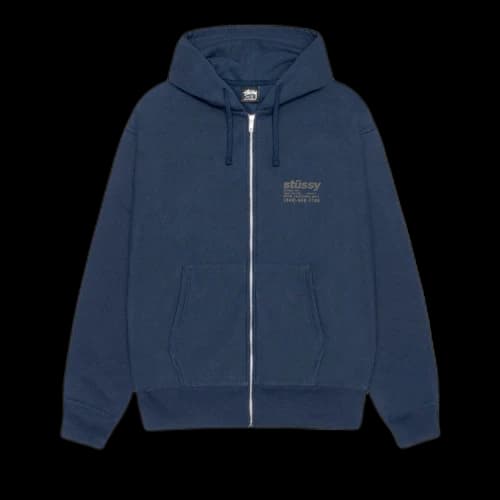 Stussy DNA Zip Hoodie Navy