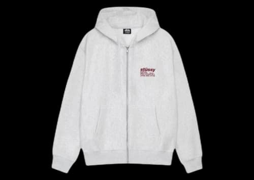 Stussy DNA Zip Hoodie Ash Heather